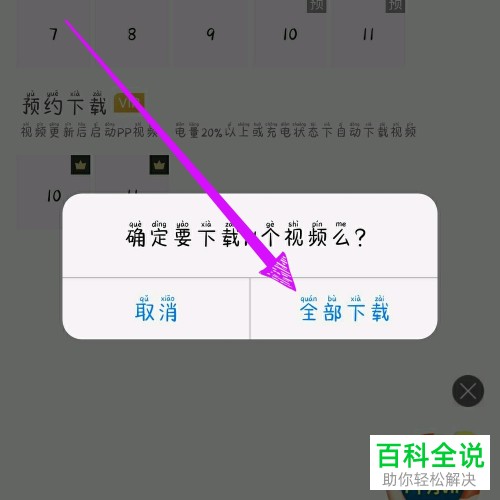 手机PP视频如何将电视剧多集同时下载