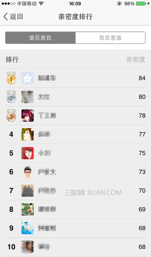 手机qq空间如何查看亲密度排行榜