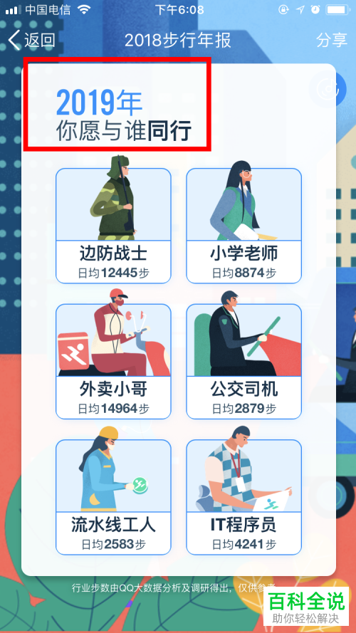 手机QQ运动2018步行年报如何查看