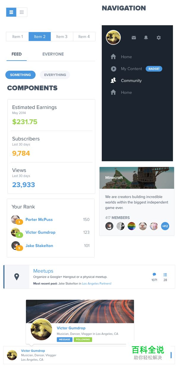 设计师必备12套精美绝伦的界面（UI PSD免费下载）