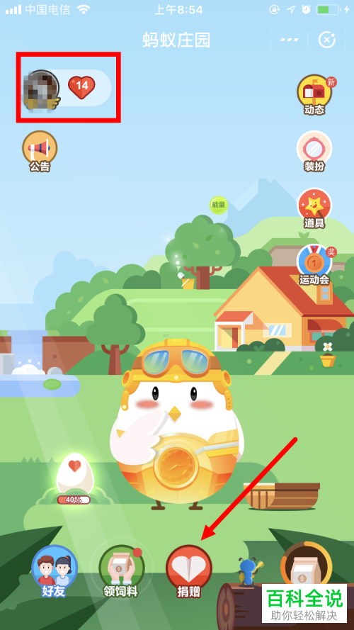 手机支付宝蚂蚁庄园中怎么捐赠爱心