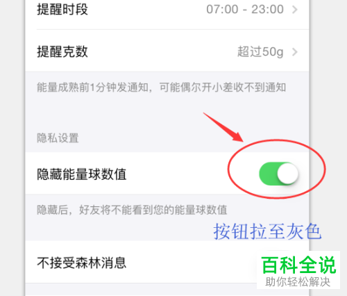 手机支付宝蚂蚁森林隐藏能量球数值功能怎么开启