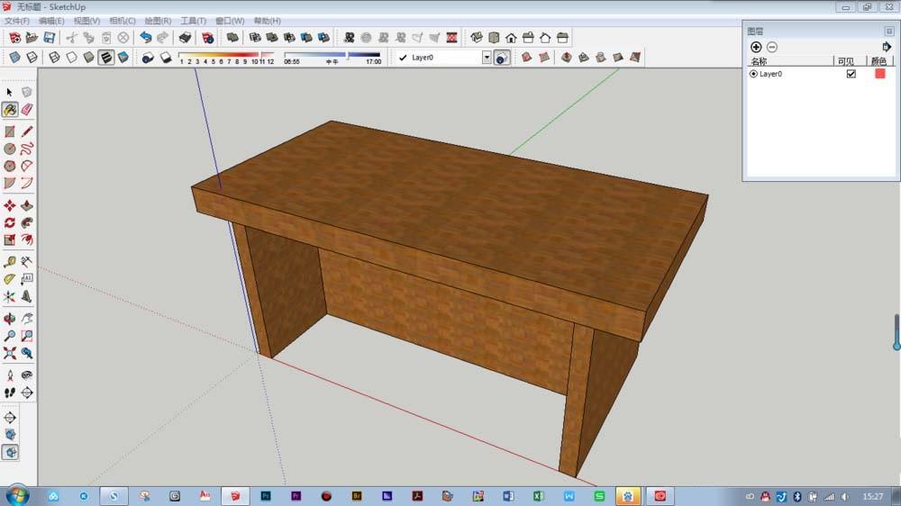 SketchUp怎么设计茶几模型? su制作3d茶几模型的教程