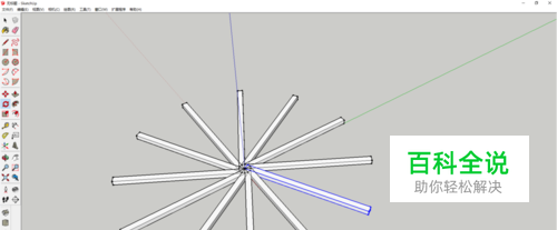 sketchup绘制环形阵列