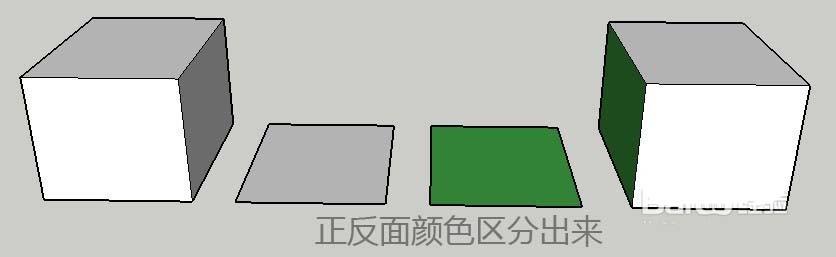 sketchup怎么分辨物体的正反面?