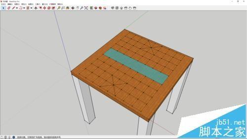 sketchup怎么画中国象棋桌子模型?