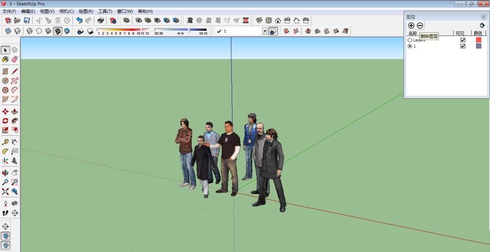 SketchUp怎么使用图层管理工具?