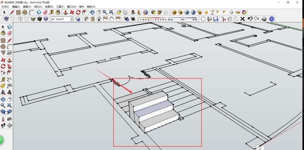 Sketchup怎么设计楼梯模型? SU绘制立体楼梯的教程