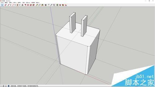 sketchup怎么绘制usb充电插头模型?