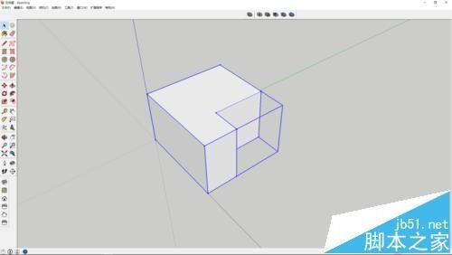 sketchup怎么使用实体工具做减去效果?
