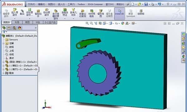 SolidWorks怎么制作棘轮棘爪运动仿真?