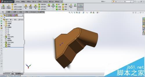 solidworks怎么创建基准方面? 用直线作基准拉伸成形到一面的教程
