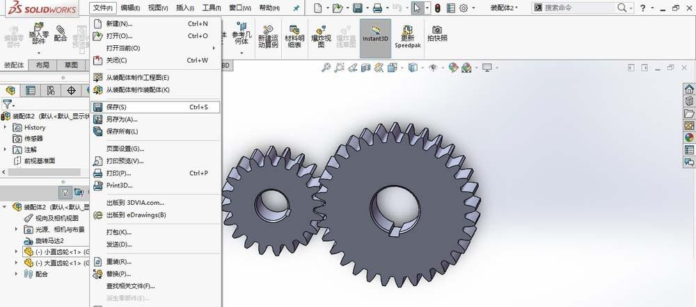 SolidWorks怎么制作两个齿轮啮合动画?