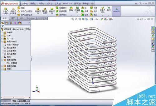 SolidWorks怎么画矩形弹簧？SolidWorks矩形弹簧绘制教程