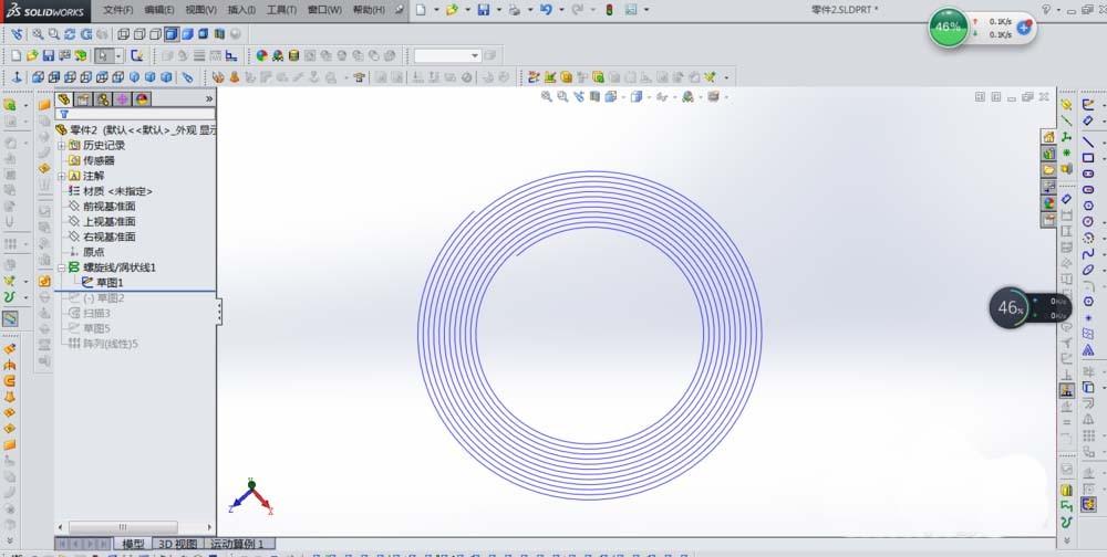 SolidWorks怎么画多层螺旋线圈?