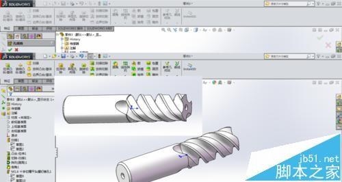 solidworks怎么使用扫描命令绘制铣刀?