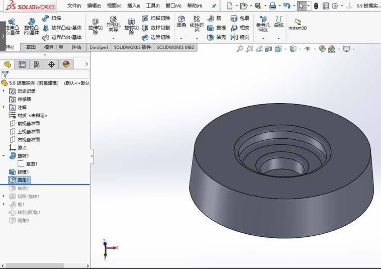 solidworks2017怎么建模封盖零件模型?