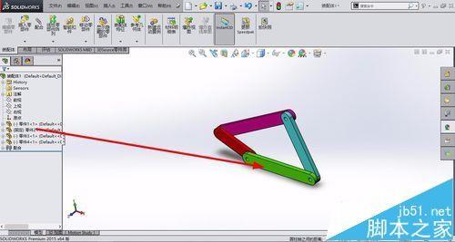solidworks绘制四杆机构的教程含装配动画