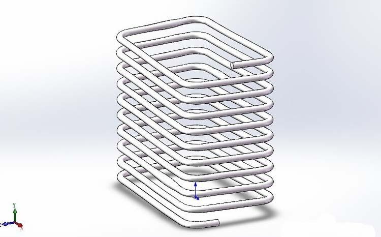 SolidWorks怎么绘制矩形弹簧零件?