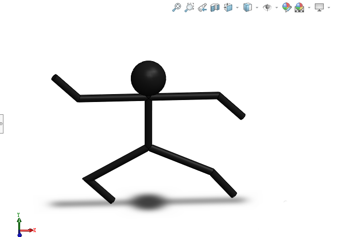 SolidWorks怎么制作三维立体的火柴人?