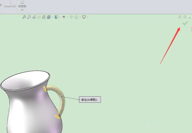 SolidWorks怎么建模水瓶模型? sw水瓶的建模方法