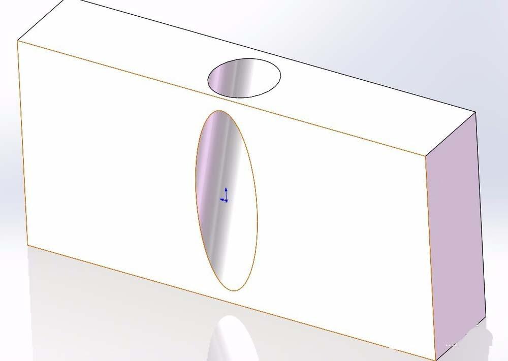 solidworks怎么建立实体穿洞零件模型?