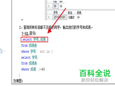 sql软件查询所有科目都不及格的同学的方法