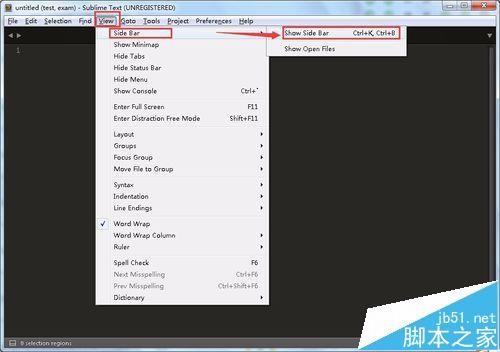 sublime text 3左侧栏目录该怎么设置打开?