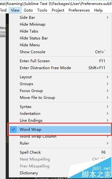 Sublime Text怎么设置文本自动换行?