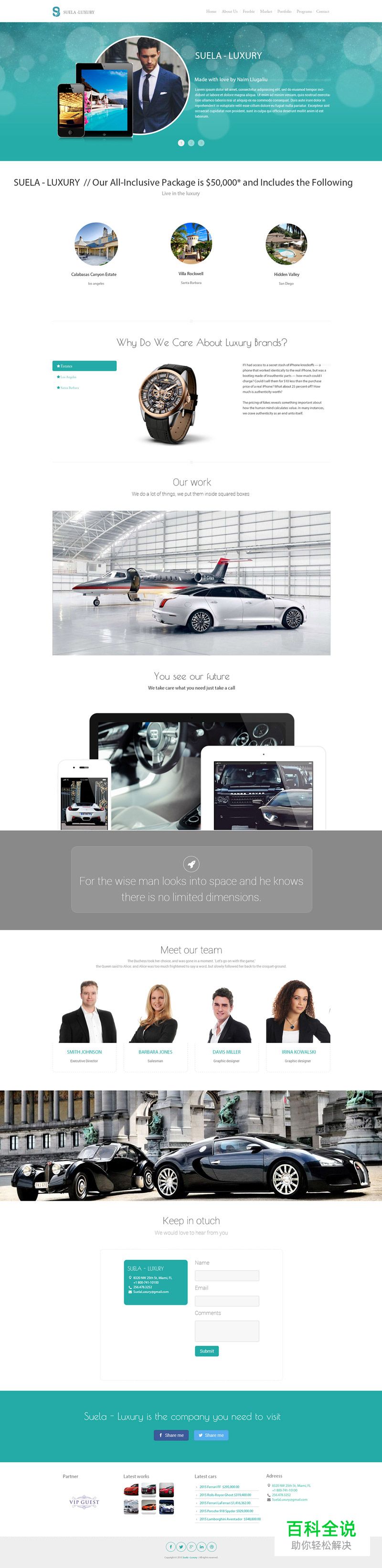 Suela Luxury-简洁大气的WEB网页模板