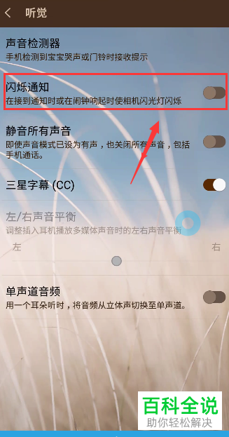 三星S10 手机如何开启来电闪功能