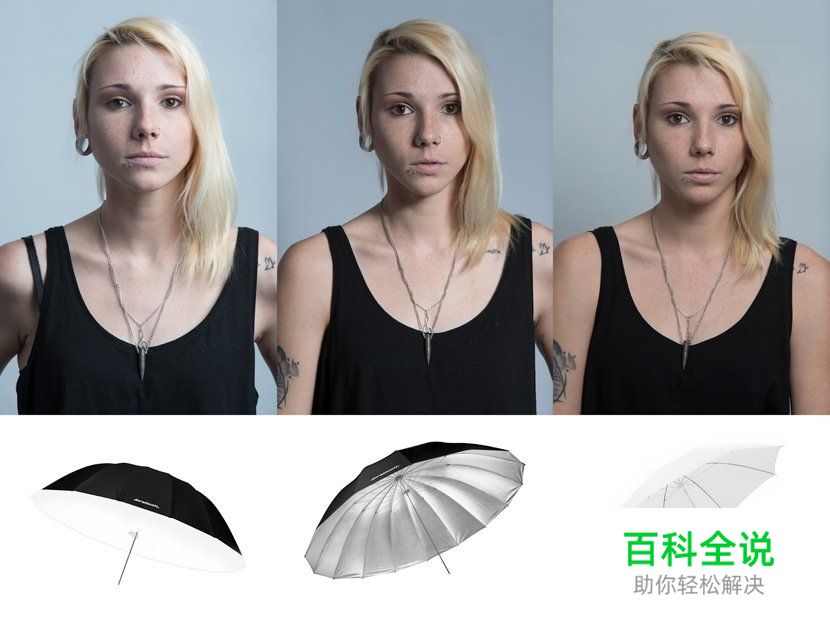 使用不同的灯罩打灯的效果对比