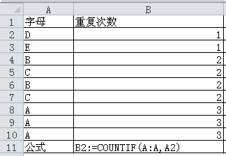 统计出现两次以上目标个数函数怎么做?