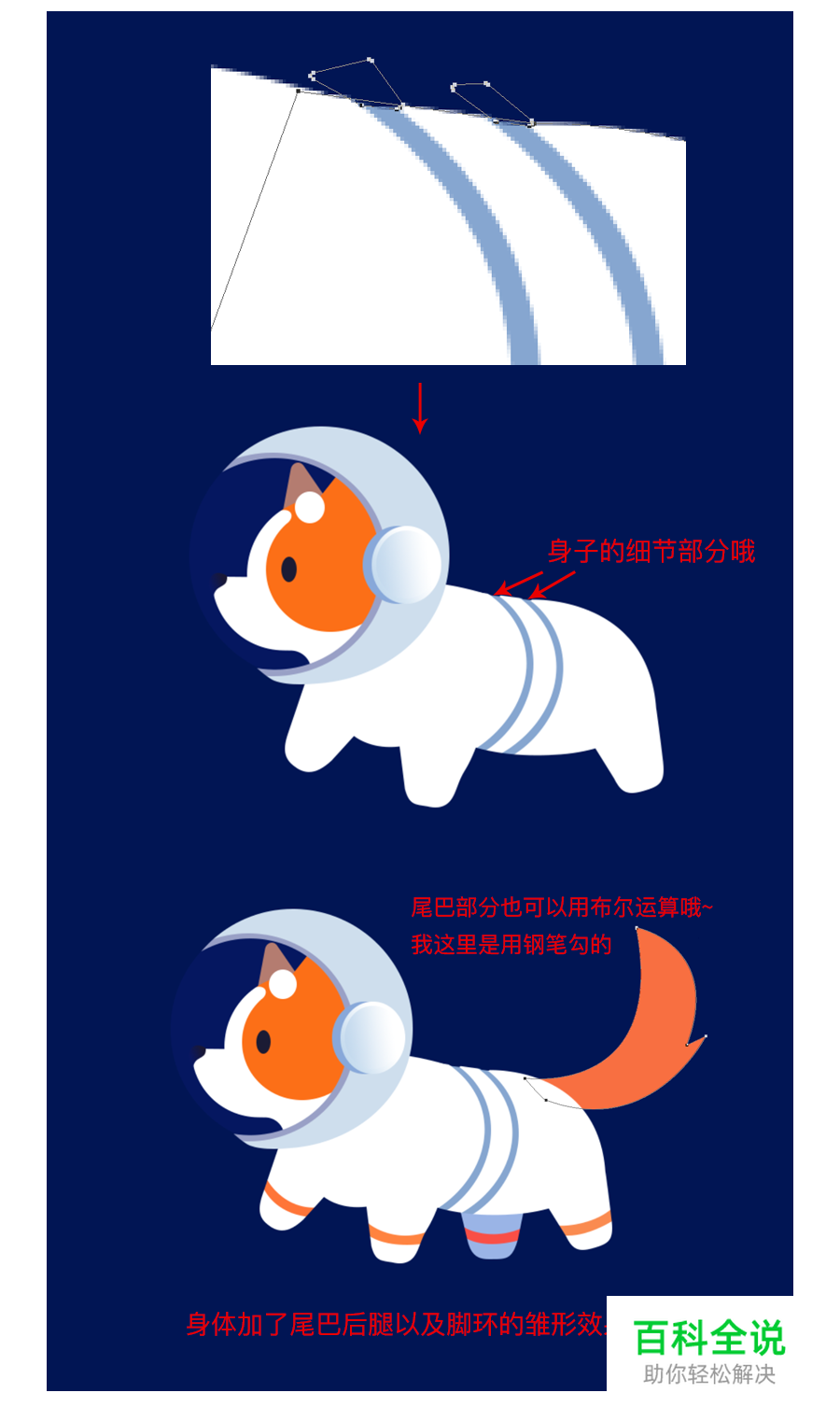 太空狗插画教程