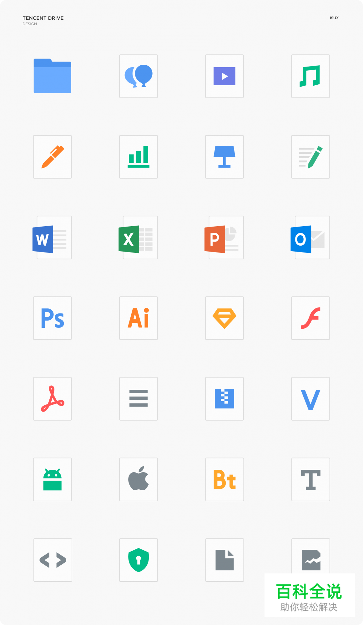 腾讯微云文件图标的设计探索