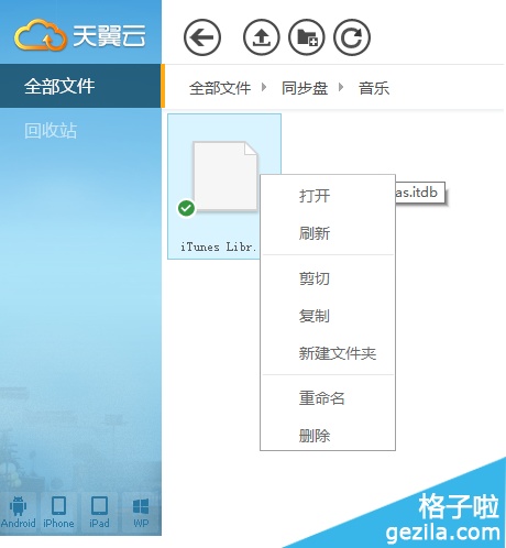 天翼云中怎么对文件进行管理?