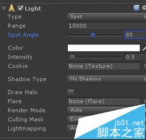 unity3d中四种光源有什么区别?