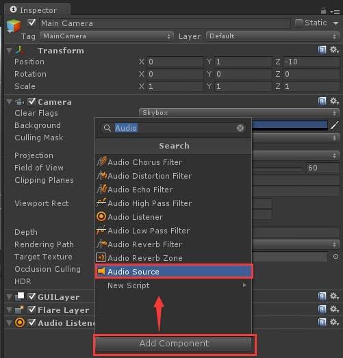 Unity3D 5.x怎么添加背景音乐?