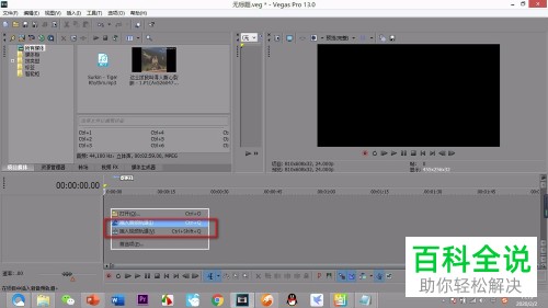 vegas软件中的轨道怎么插入或删除