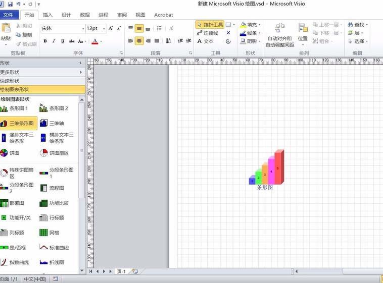 VISIO怎么绘制各种样式的数据图表?