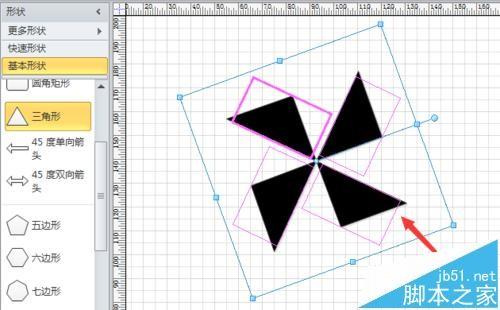 visio怎么画风车? visio绘制风车的详细步骤