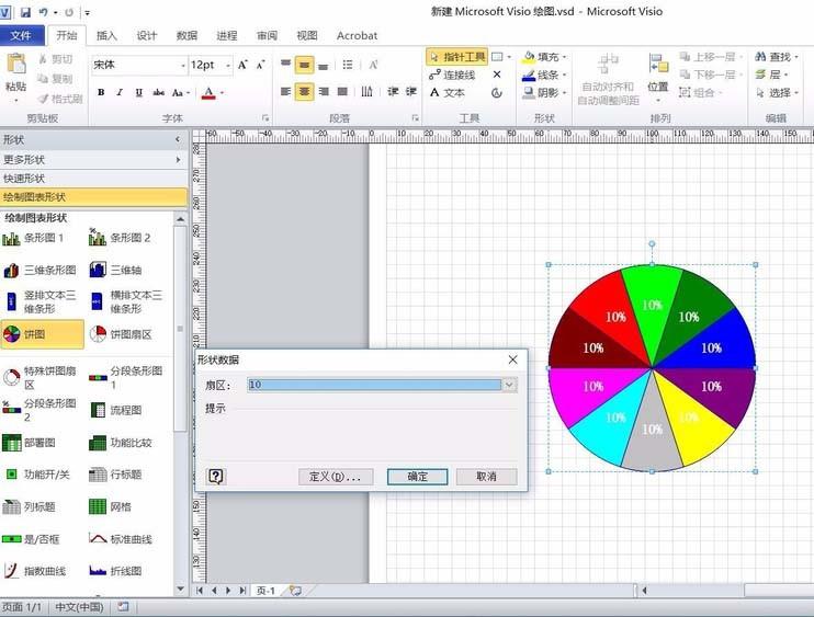 VISIO怎么绘制各种样式的数据图表?