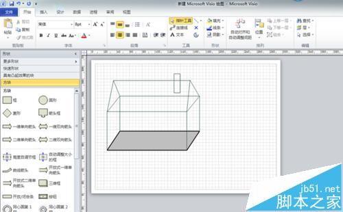 visio绘制红瓦小房屋的实例教程