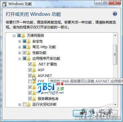 Vista系统自带IIS 7.0设置图解