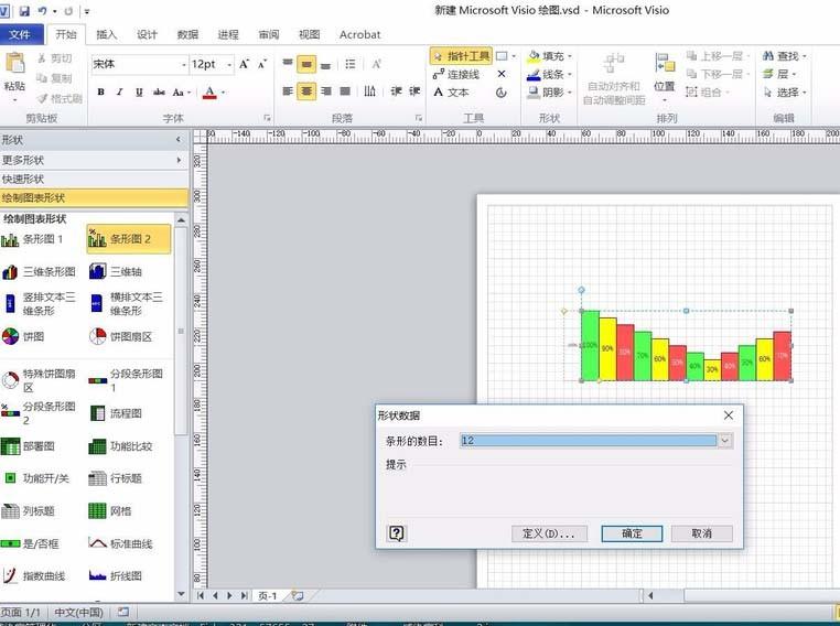 VISIO怎么绘制各种样式的数据图表?