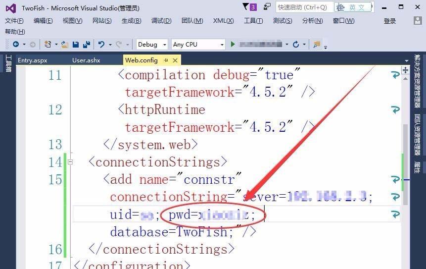 VisualStudio数据库怎么与说网站连接?