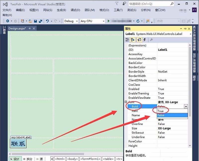 VisualStudio怎么设置控件文本字体格式?