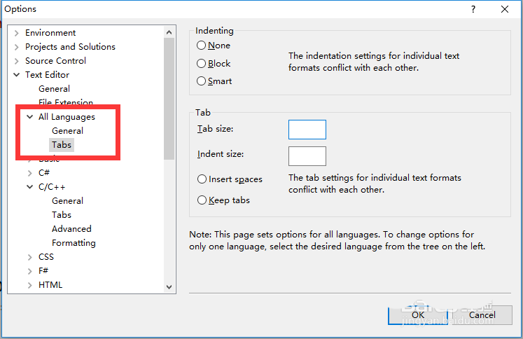 VS2010怎么快速将所有TAB键换成4个空格?