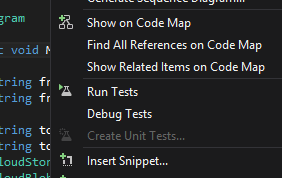 VS2012开启右键菜单创建单元测试选项(Create Unit Tests) 的方法