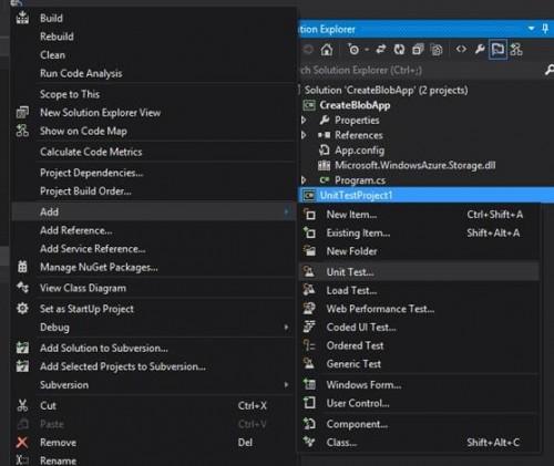 VS2012开启右键菜单创建单元测试选项(Create Unit Tests) 的方法